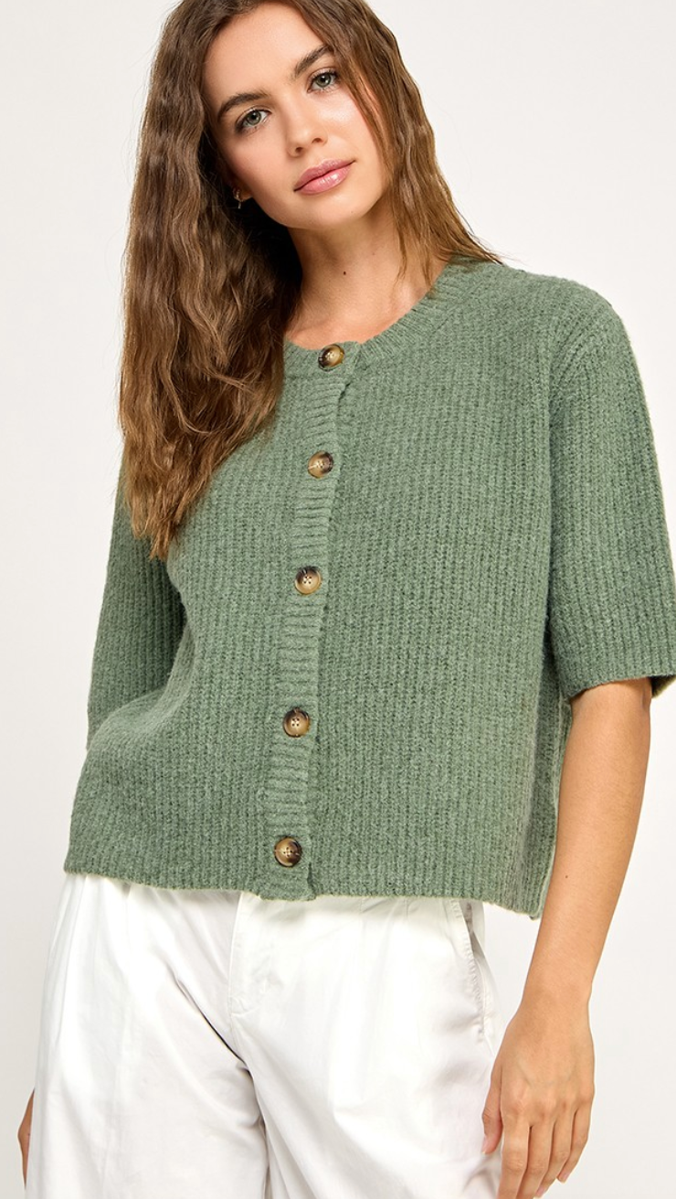 Celene Loose Fit Cardigan Sage