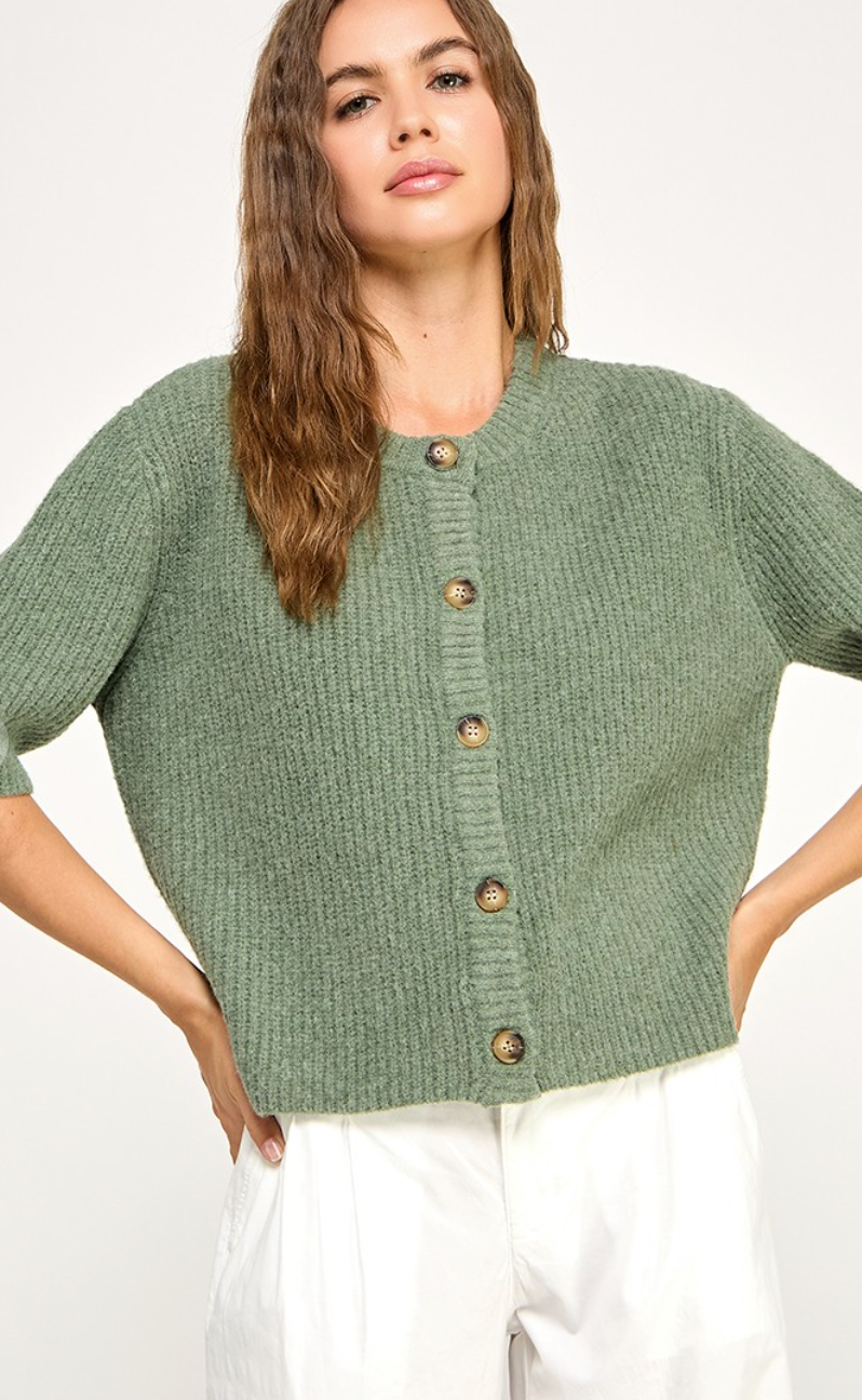 Celene Loose Fit Cardigan Sage