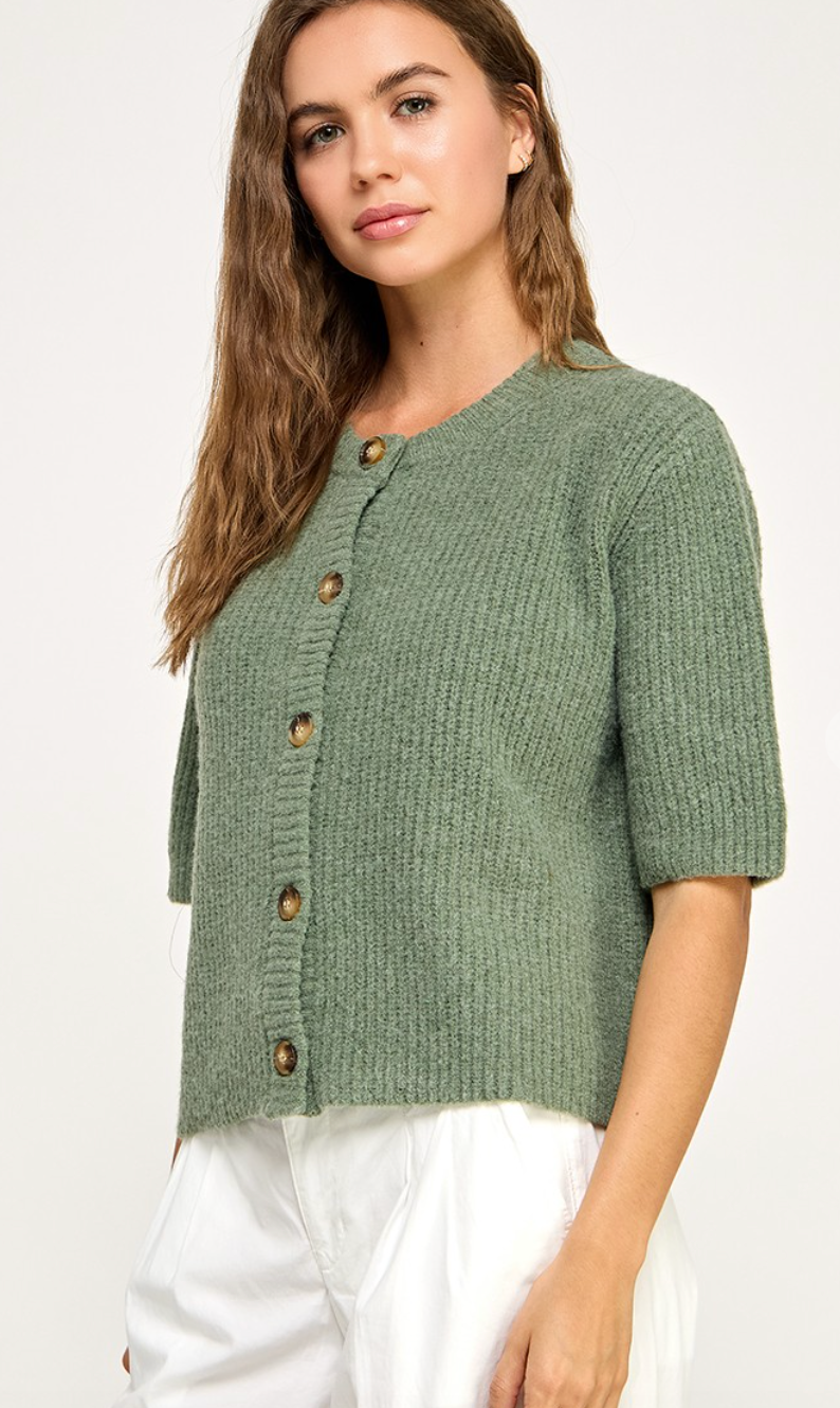 Celene Loose Fit Cardigan Sage