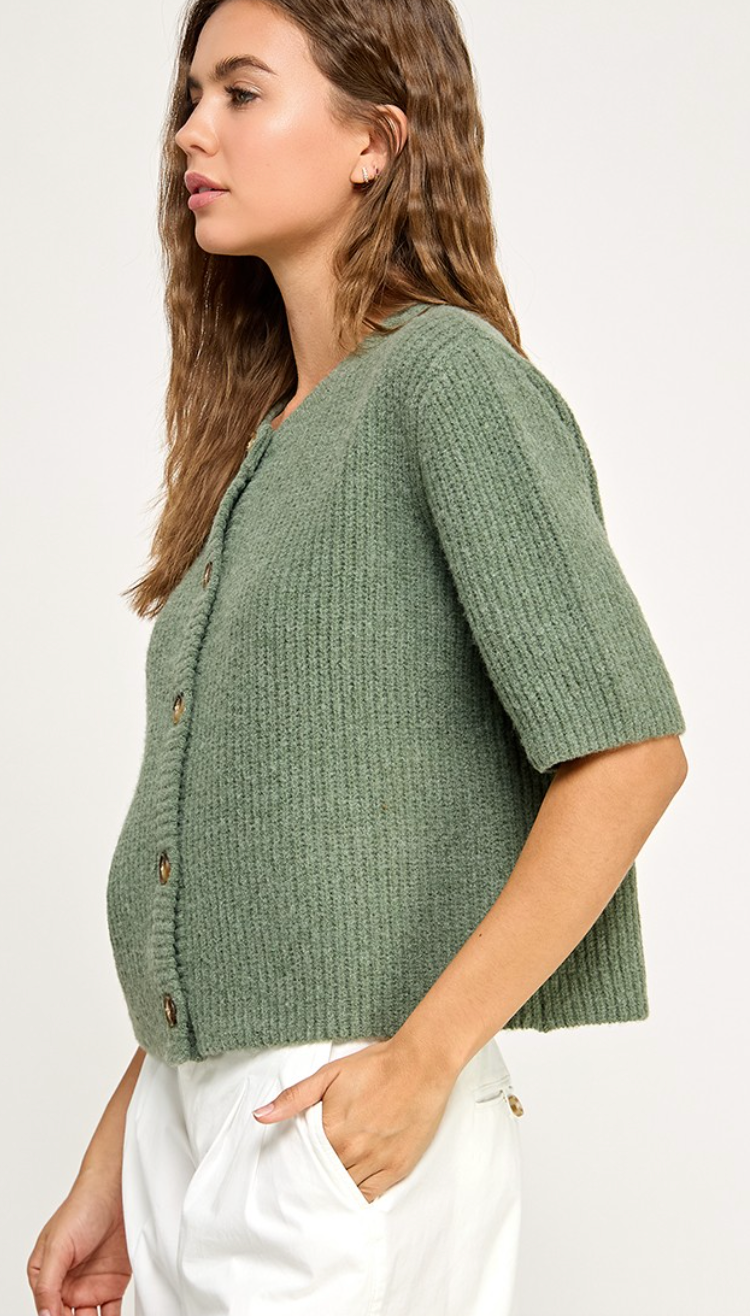 Celene Loose Fit Cardigan Sage