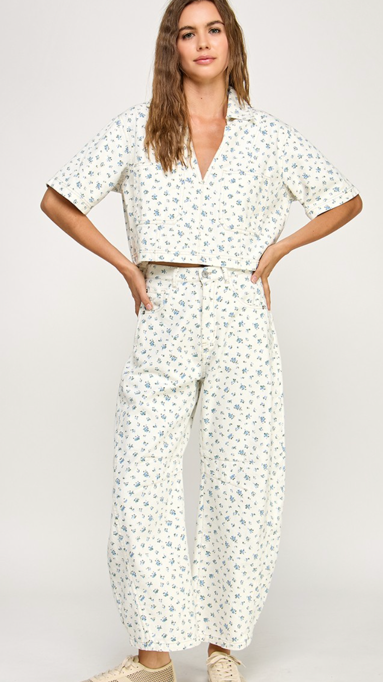 Ella Floral V-neck Top