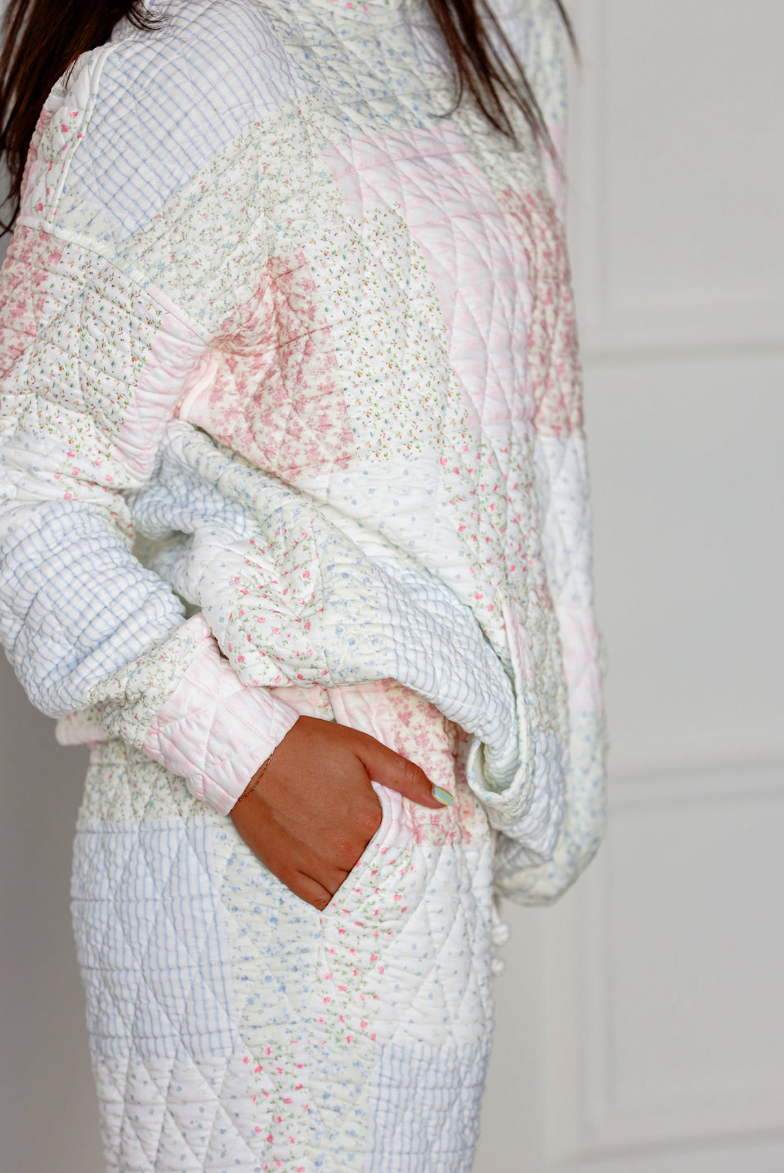 Floral Quilted Patchwork Joggers