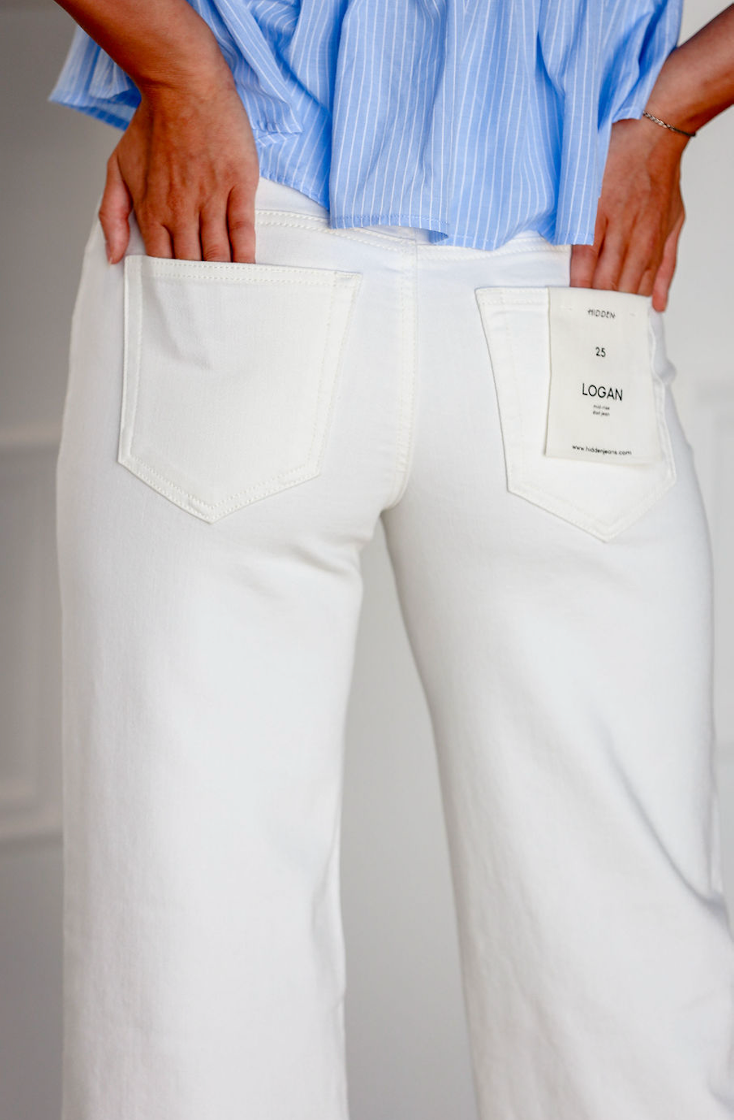 White Loghan Dad Jeans