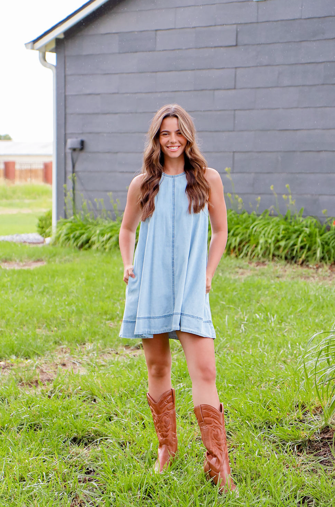Denim A-Line Dress