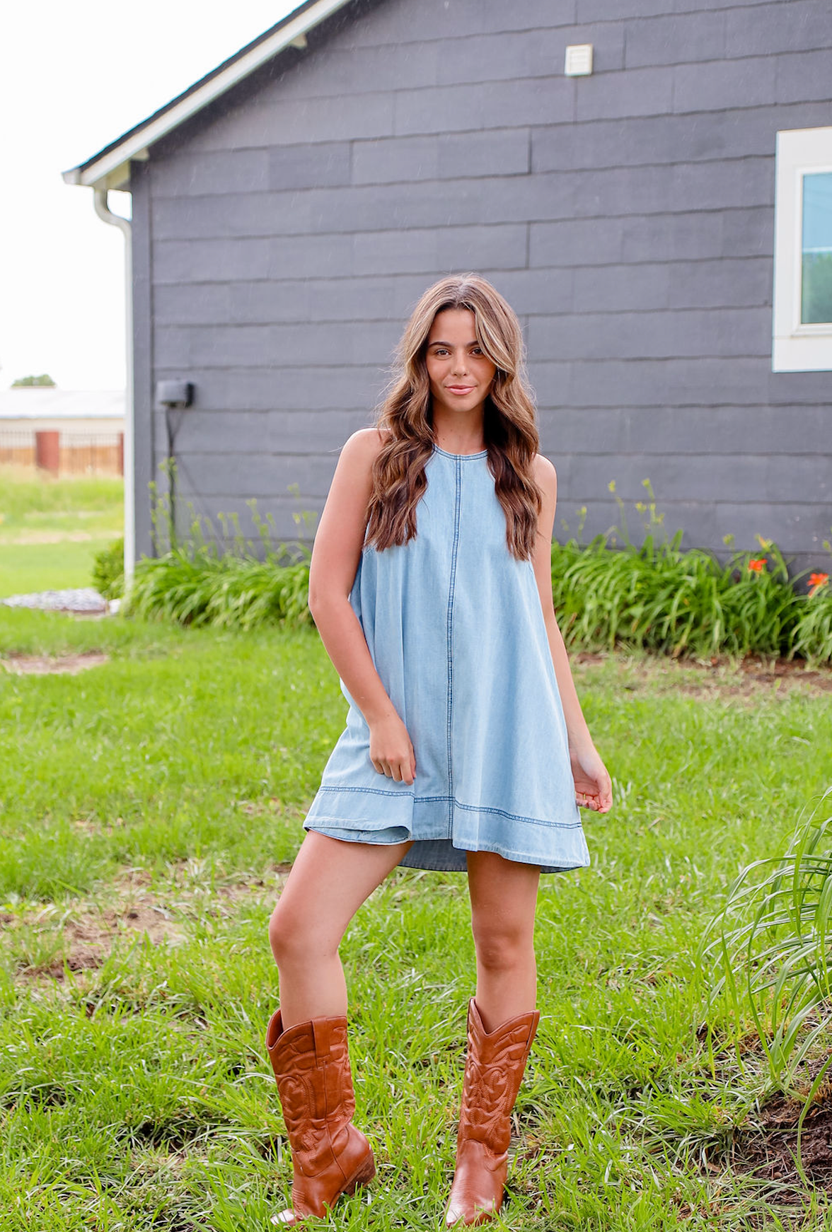 Denim A-Line Dress