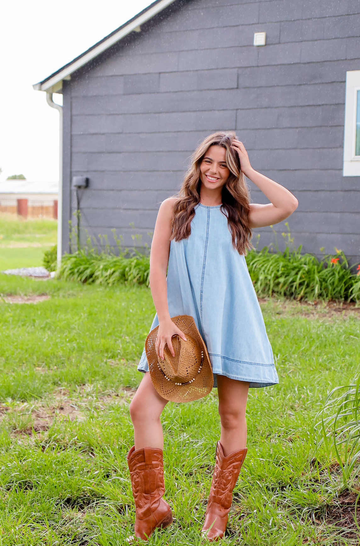 Denim A-Line Dress