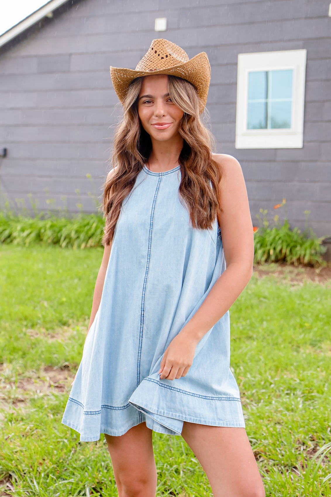 Denim A-Line Dress