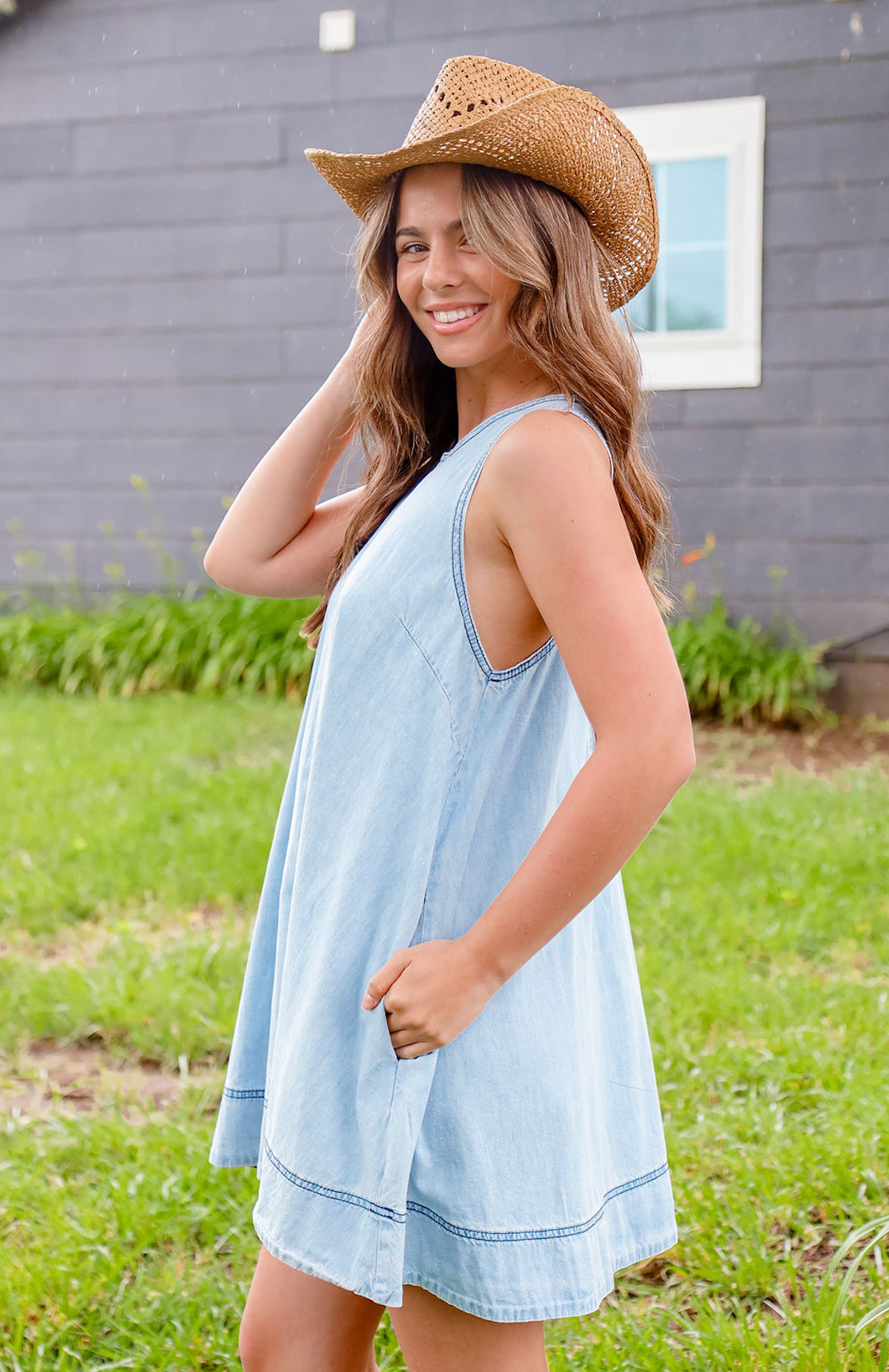 Denim A-Line Dress