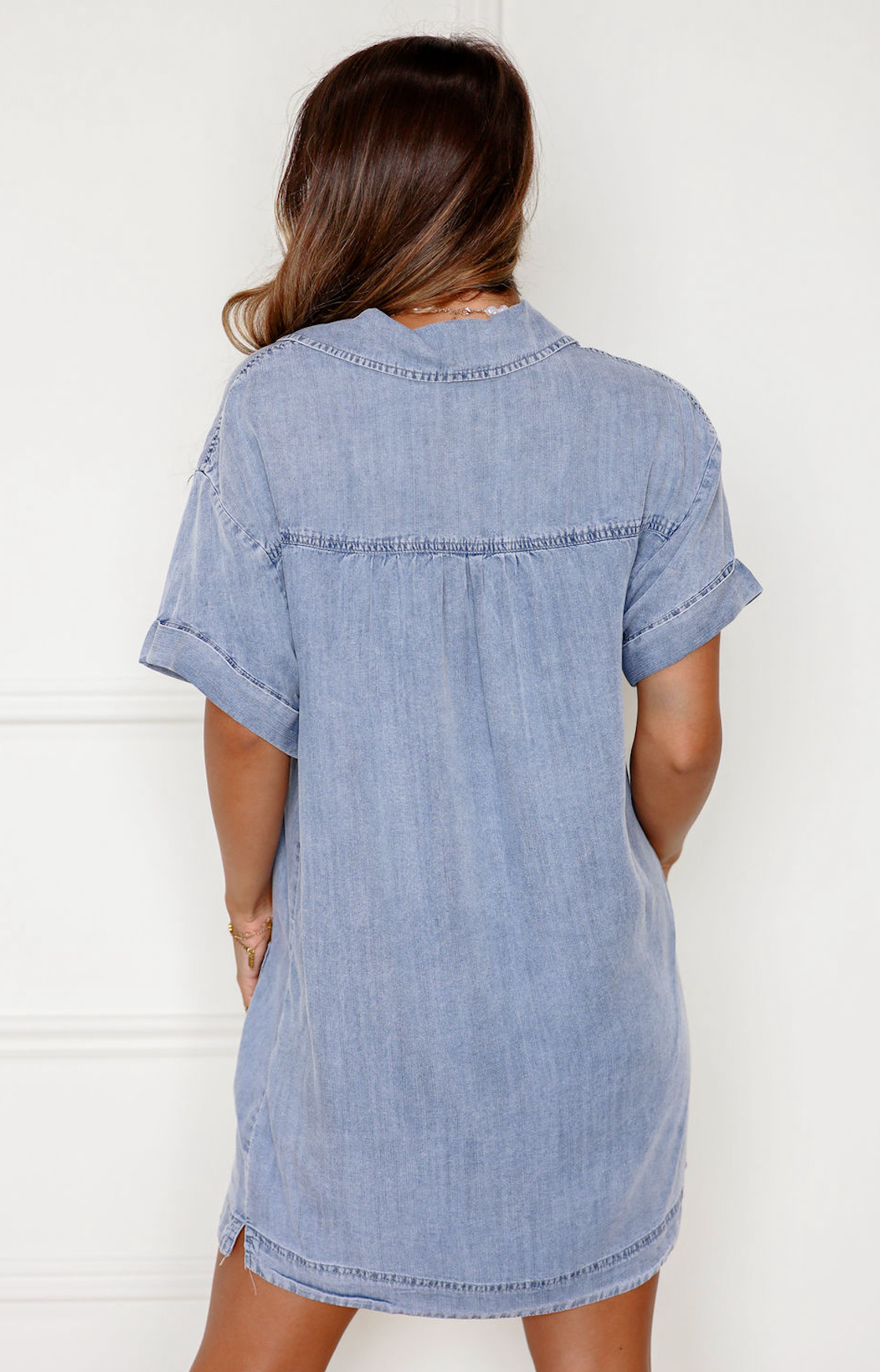 Denim Tencel Shirt Dress