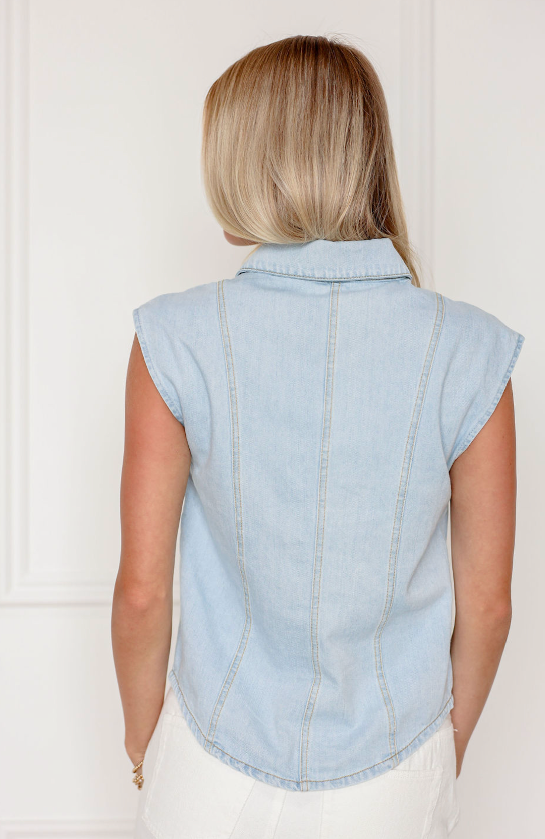 Jackie Denim Vest Top
