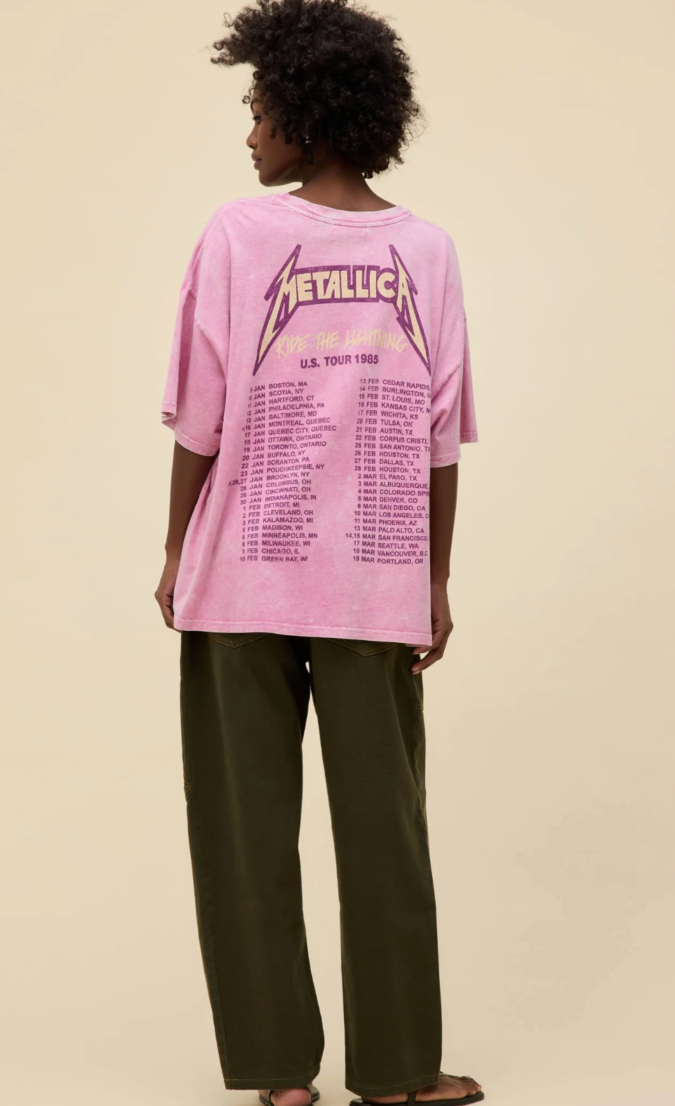 Metallica US Tour 1985 OS Tee