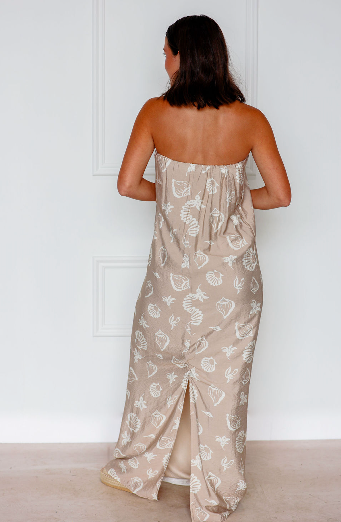 Seashells Strapless Maxi Dress