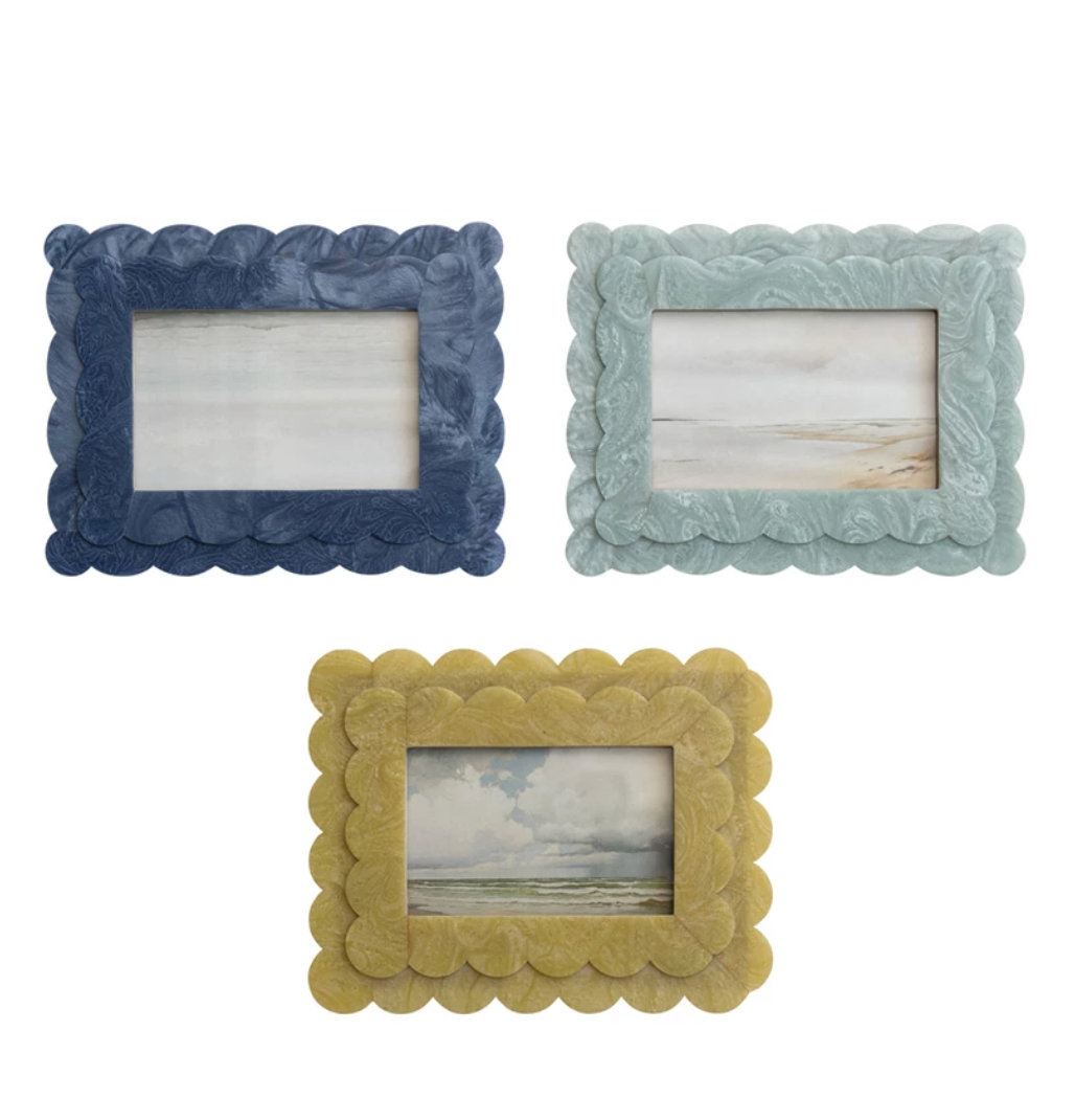 Scallop Photo Frame - Seafoam