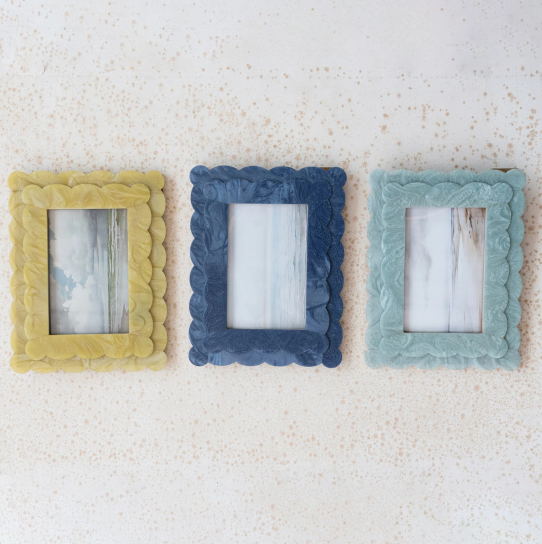 Scallop Photo Frame - Seafoam