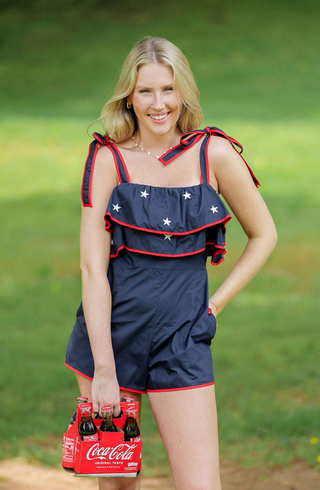 Navy/Red Americana Romper