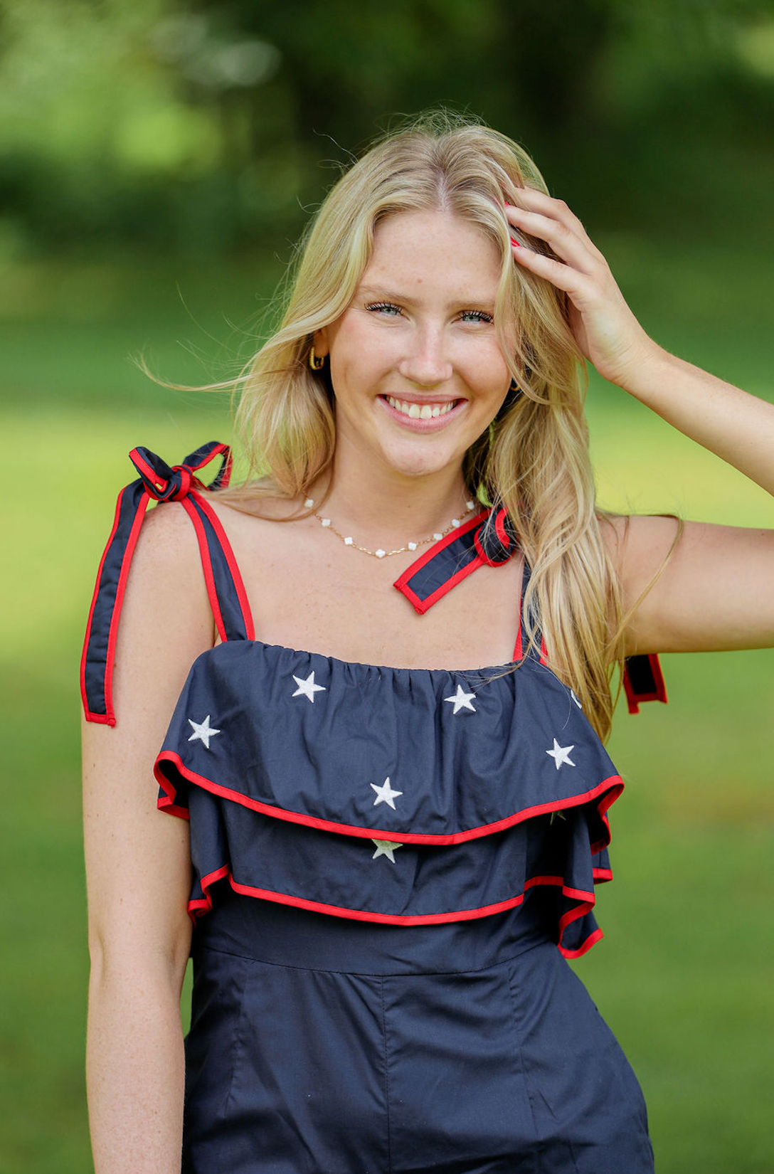 Navy/Red Americana Romper