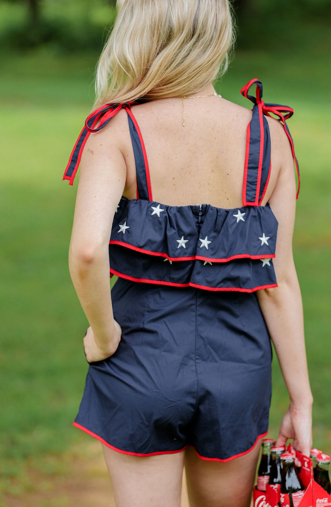Navy/Red Americana Romper
