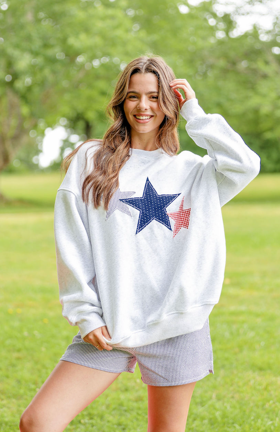 Three Star Patches Sweatshirt