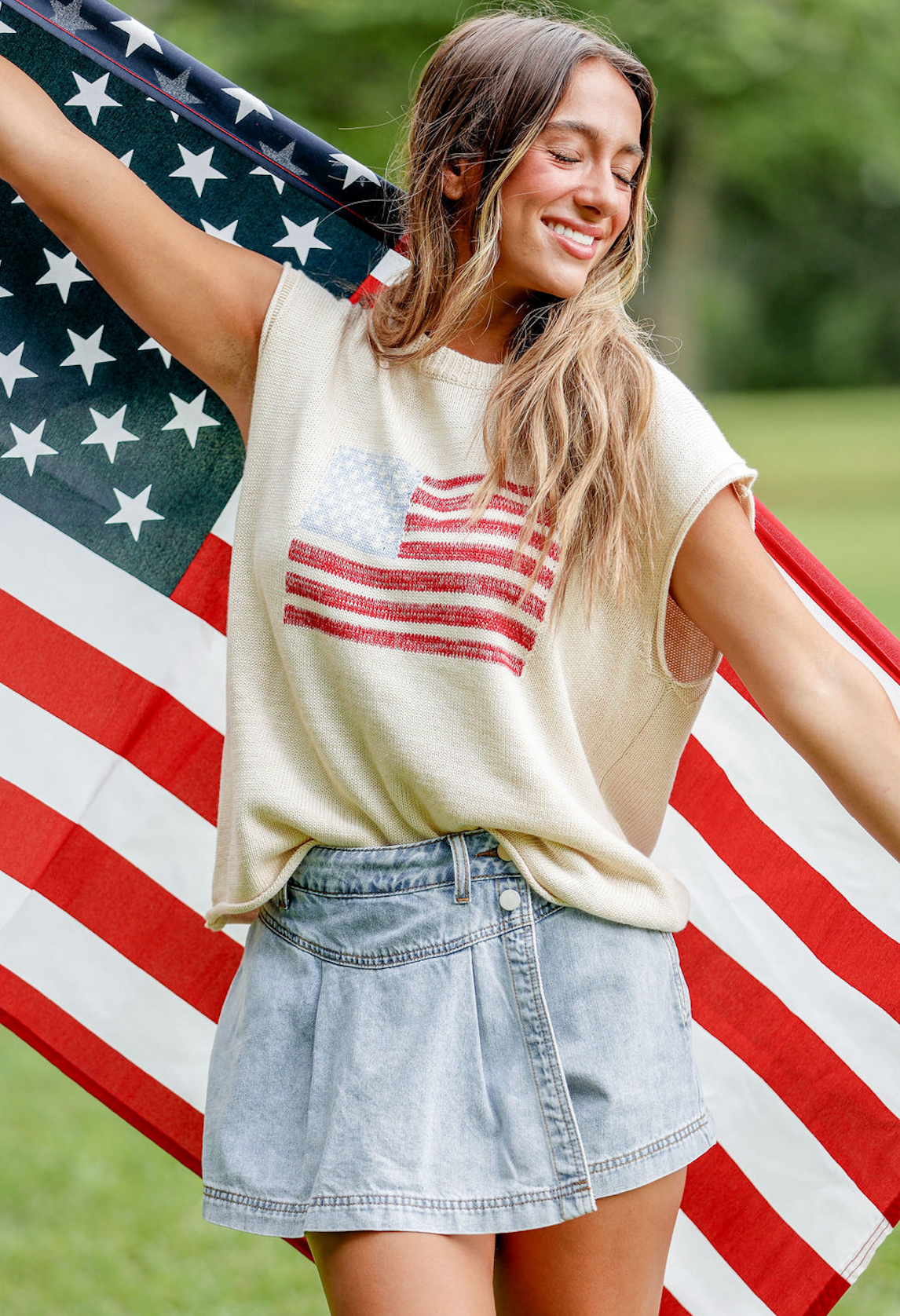 Audrey Denim Skort