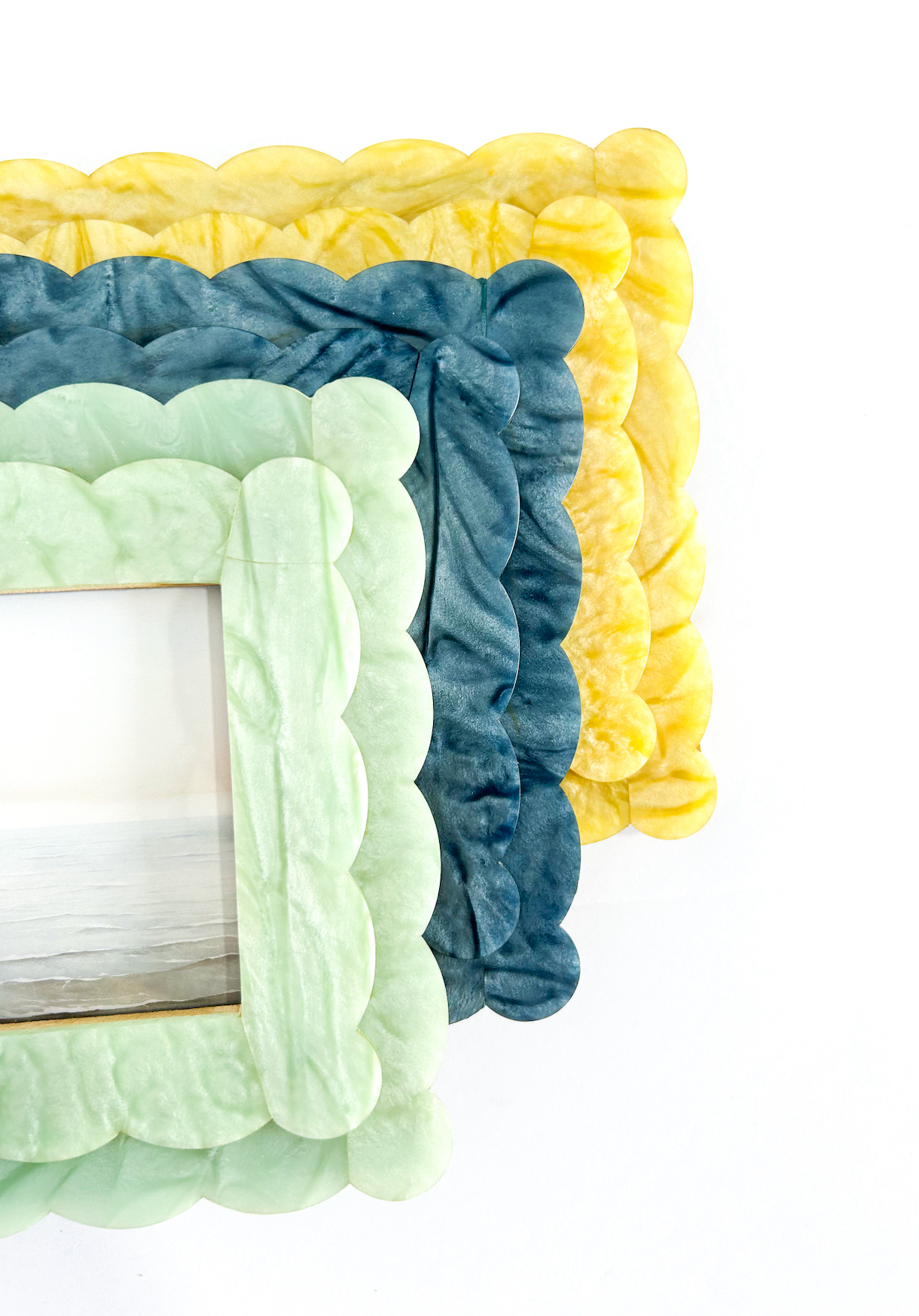 Scallop Photo Frame - Seafoam