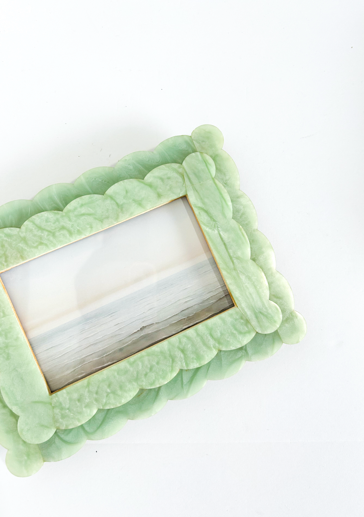 Scallop Photo Frame - Seafoam
