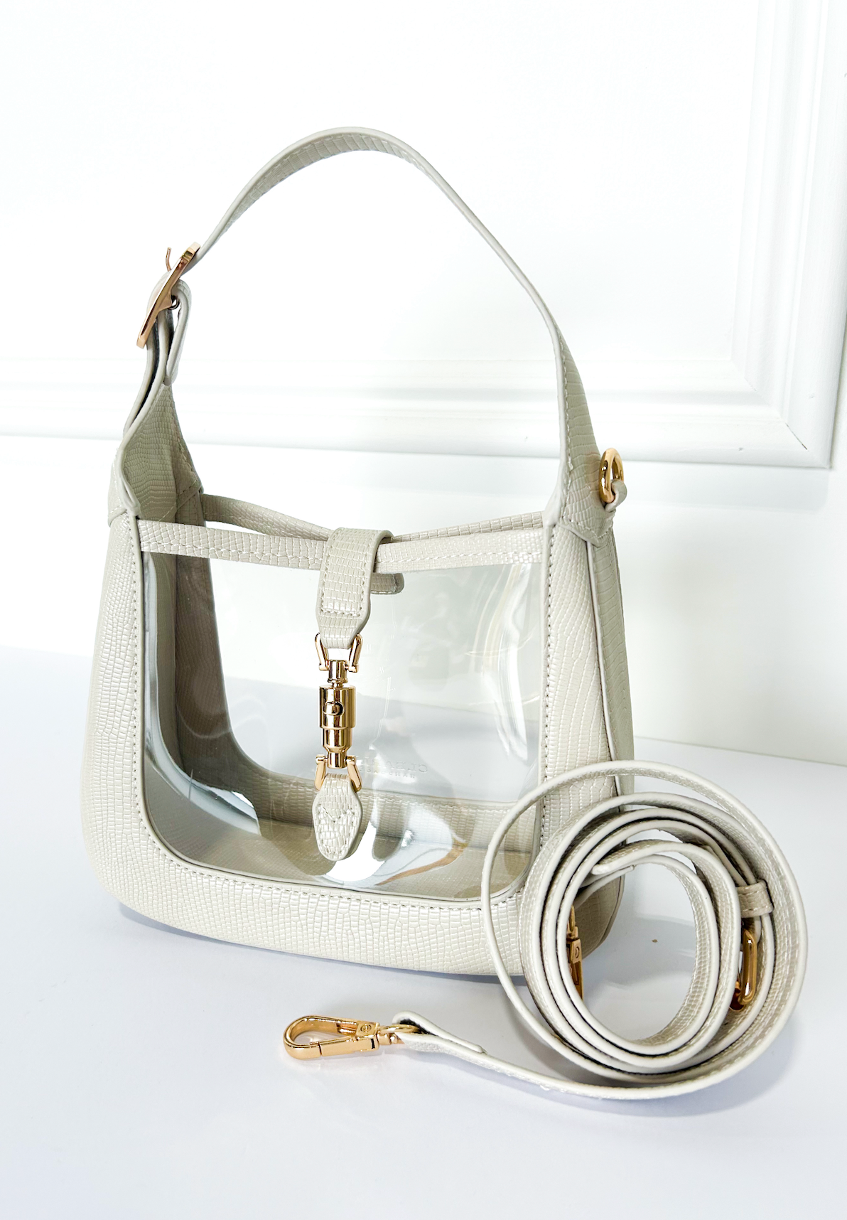 Paige Clear Purse Ivory