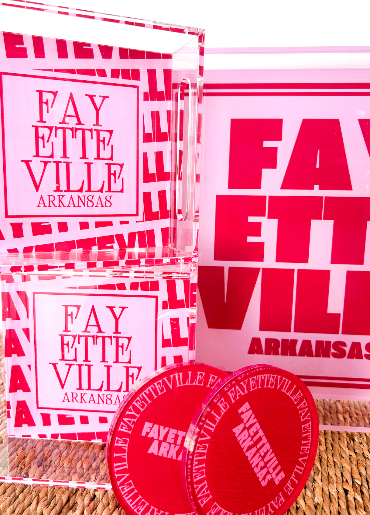 Fayetteville Arkansas Coasters Set of 2