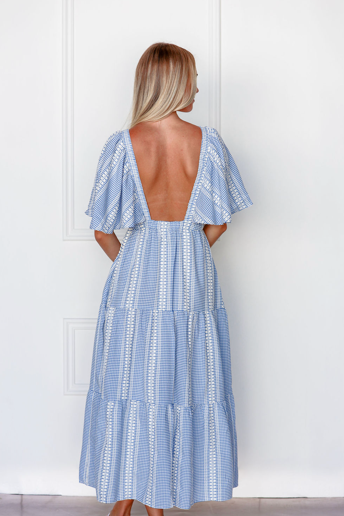 Ashlee Flutter Sleeve Midi Dress