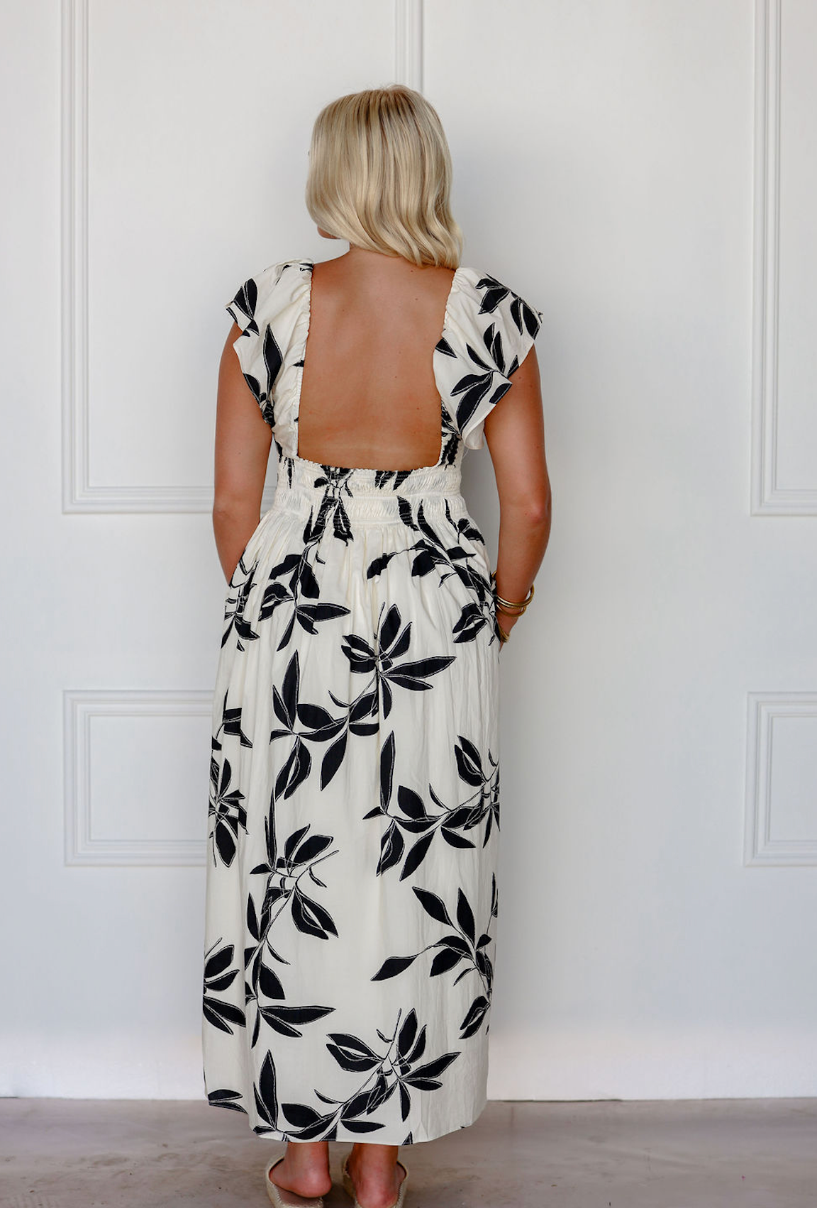 Clarisse Floral Frill Sleeve Dress