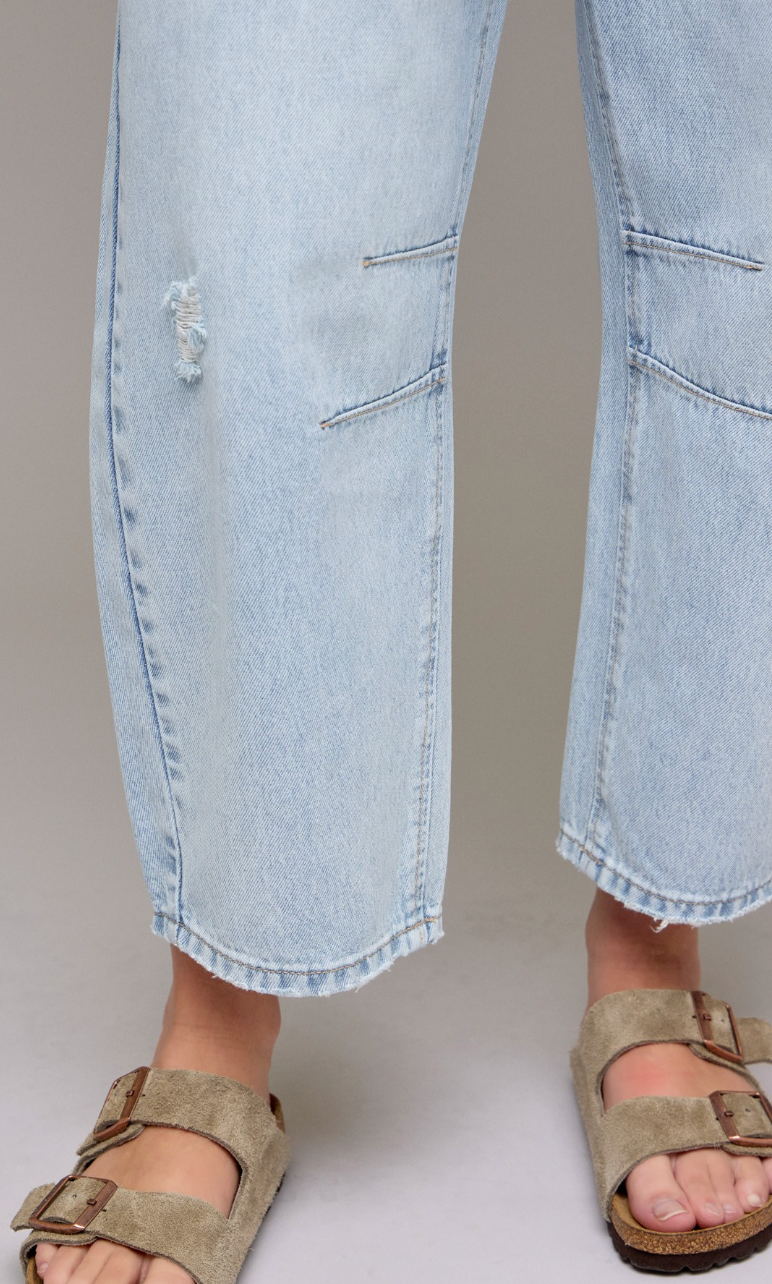 Sammie Barrel Jeans Light Wash