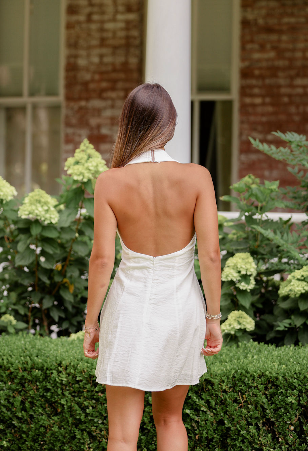 Brooke Halter Mini Dress White