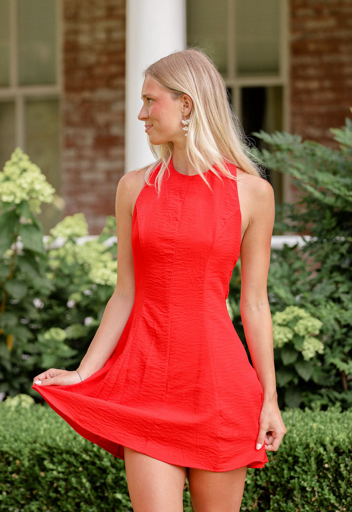 Brooke Halter Mini Dress Red