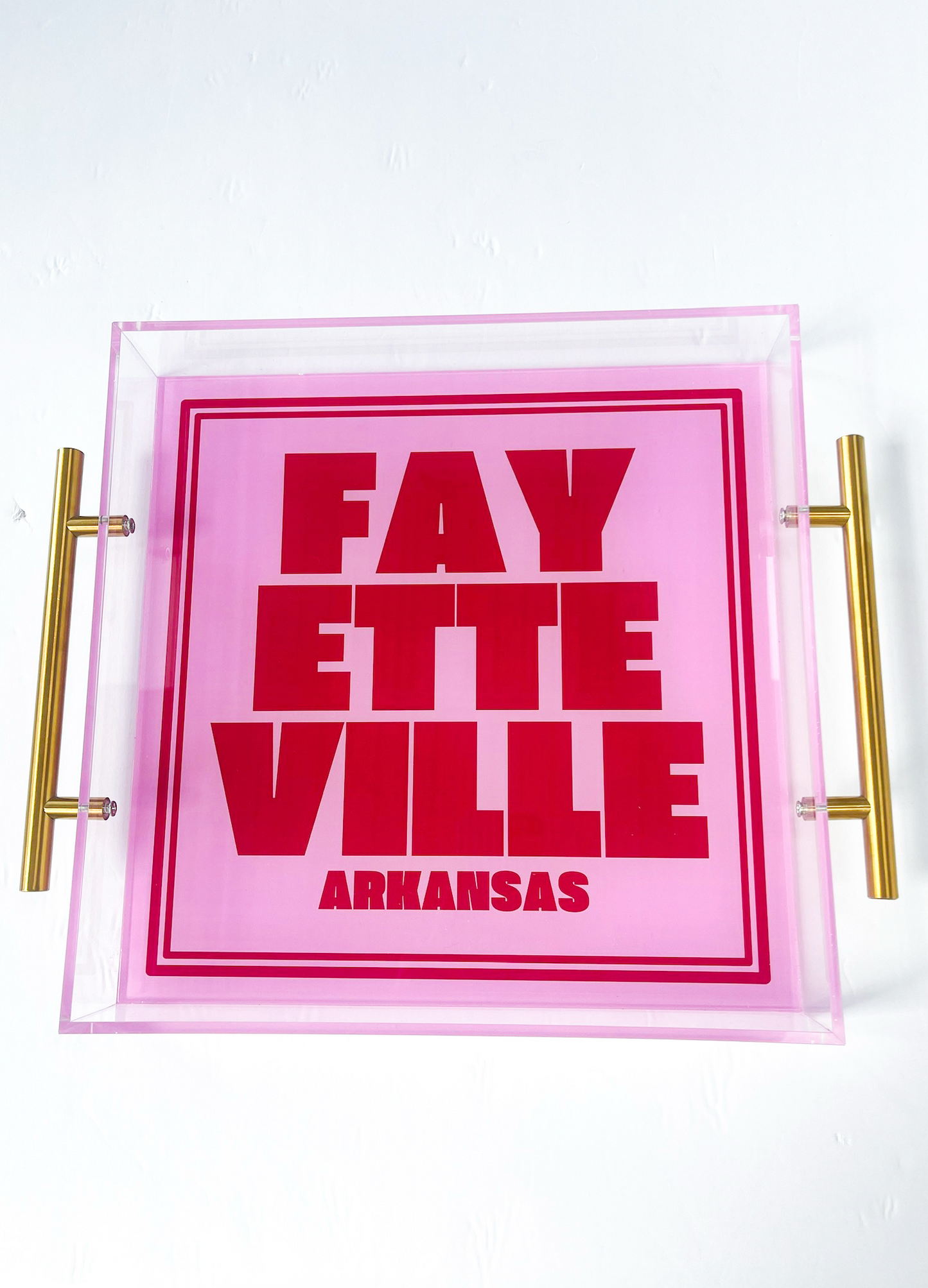 Fayetteville Block Letter Large Acrylic Tray