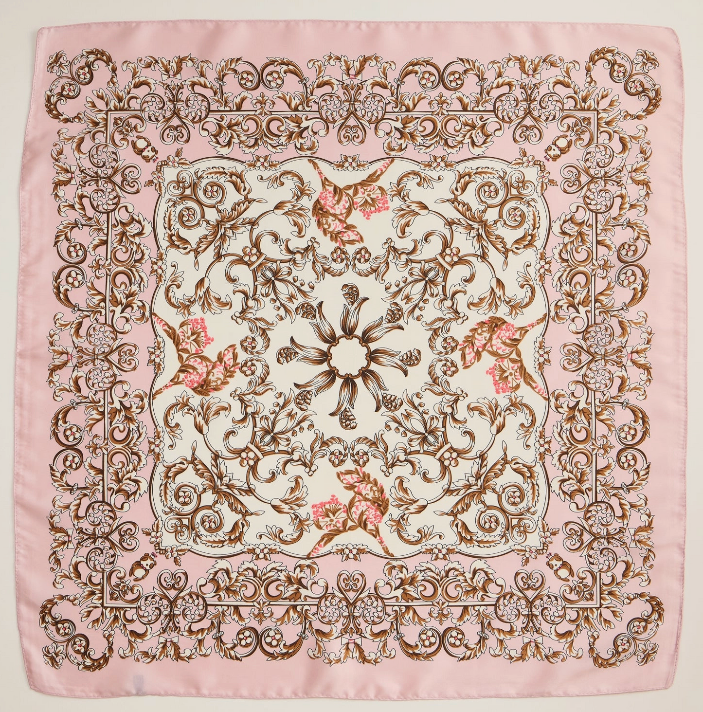Pink Baroque Print Scarf