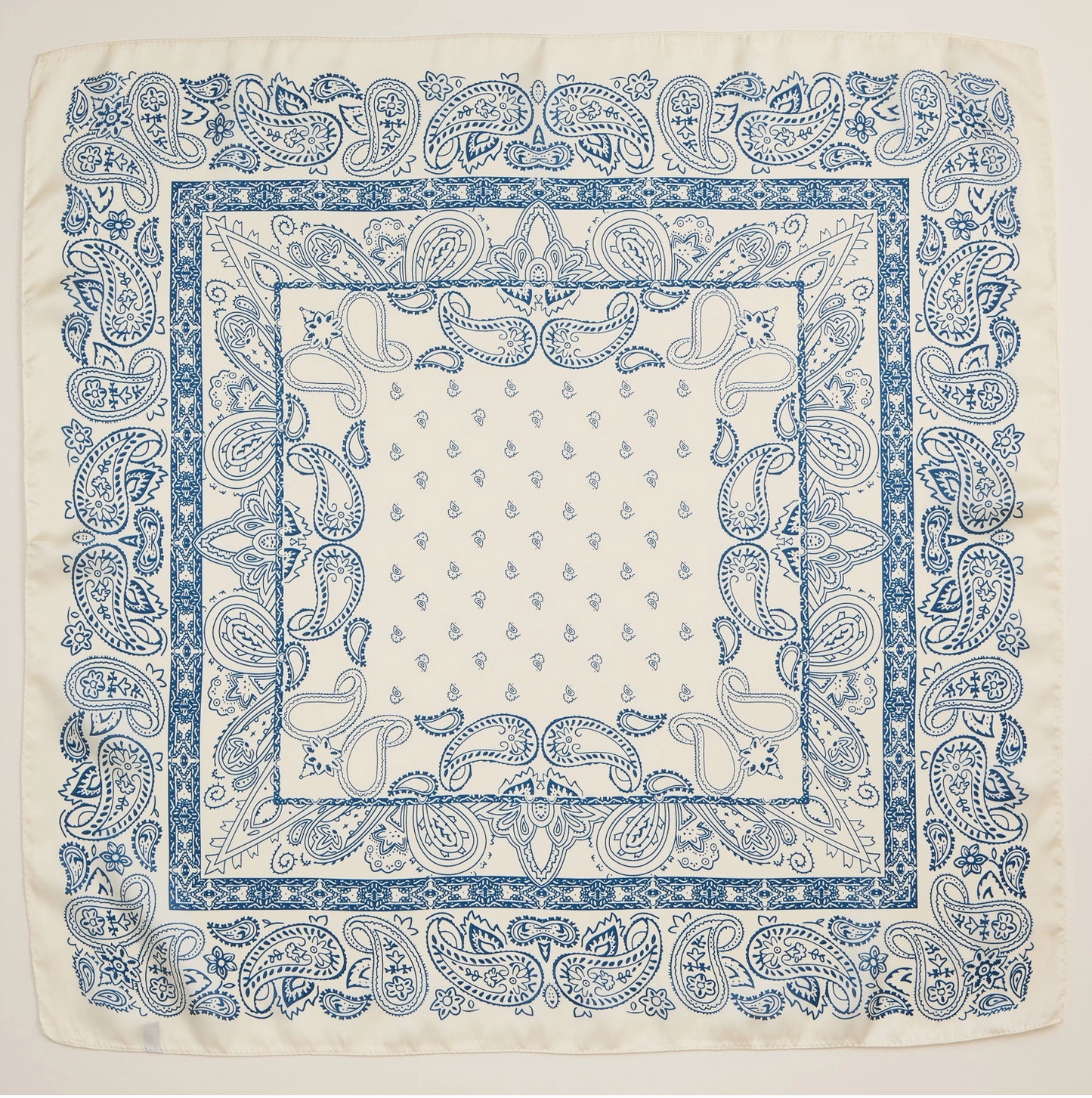 Ivory Paisley Print Scarf