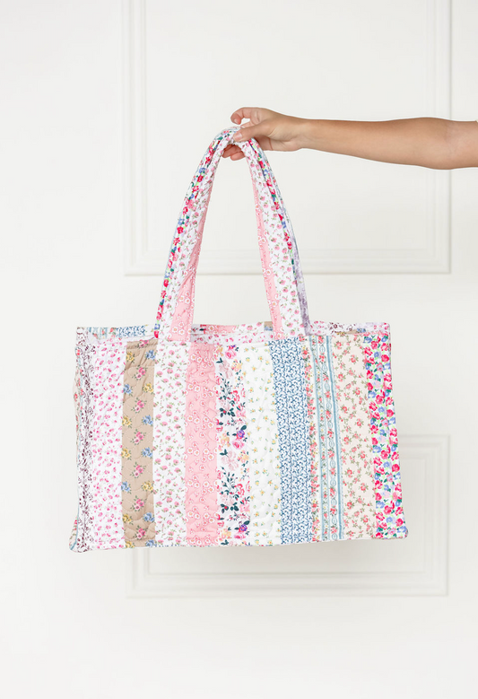 Paige Patchwork Quilted Tote Bag