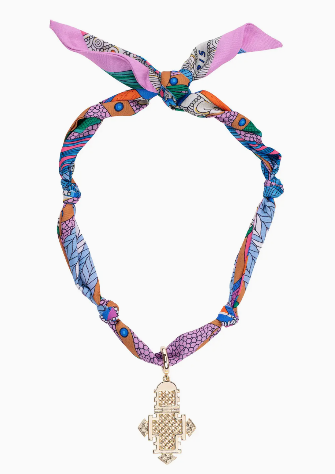 Noelle Ethiopian Cross Scarf Necklace