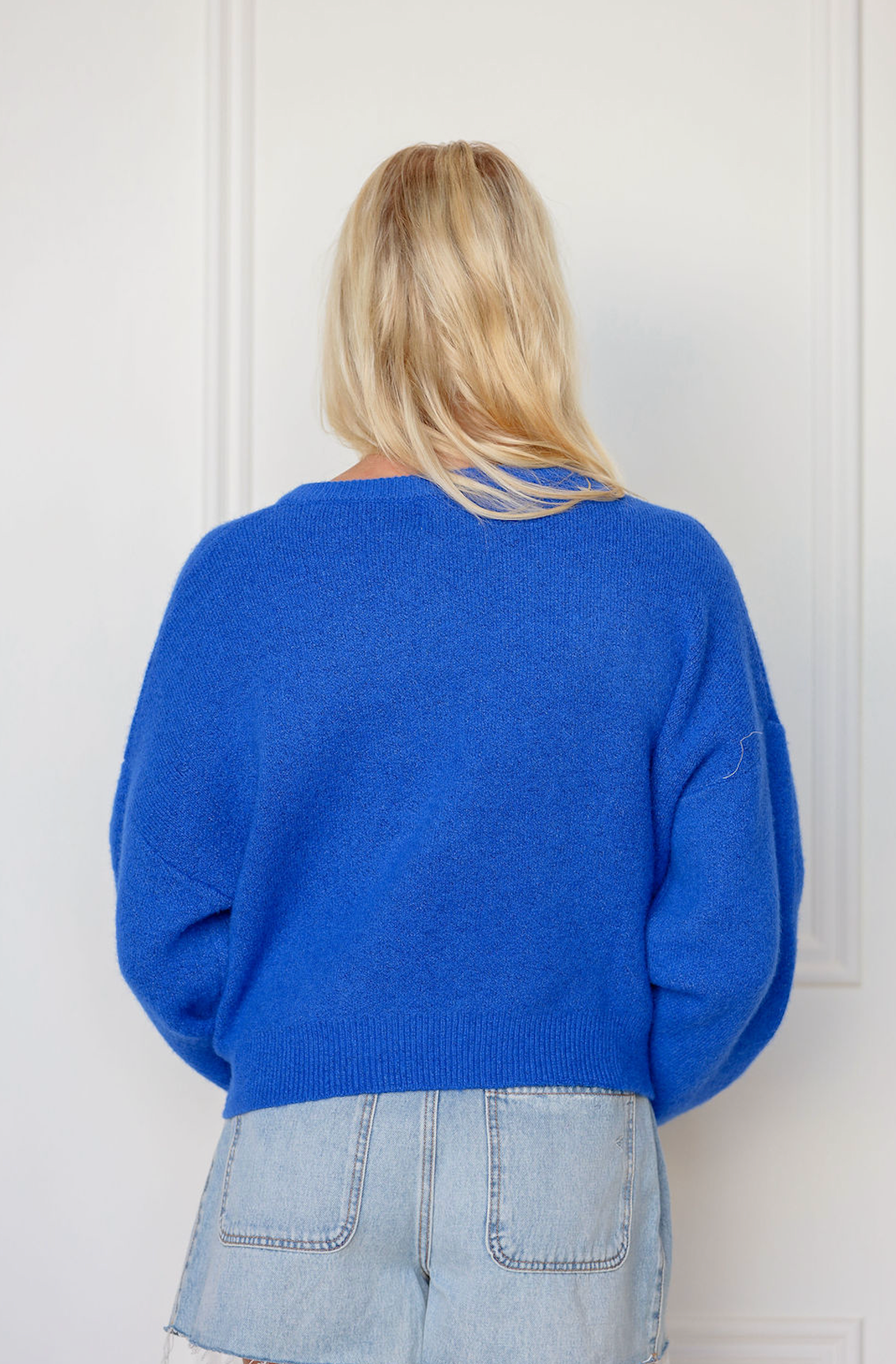 Rory Button Down Cardigan Blue