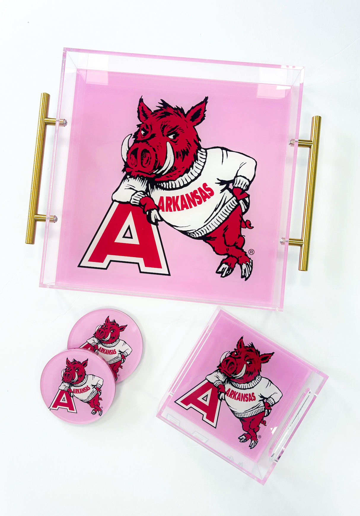 Vintage Arkansas Coasters Set of 2