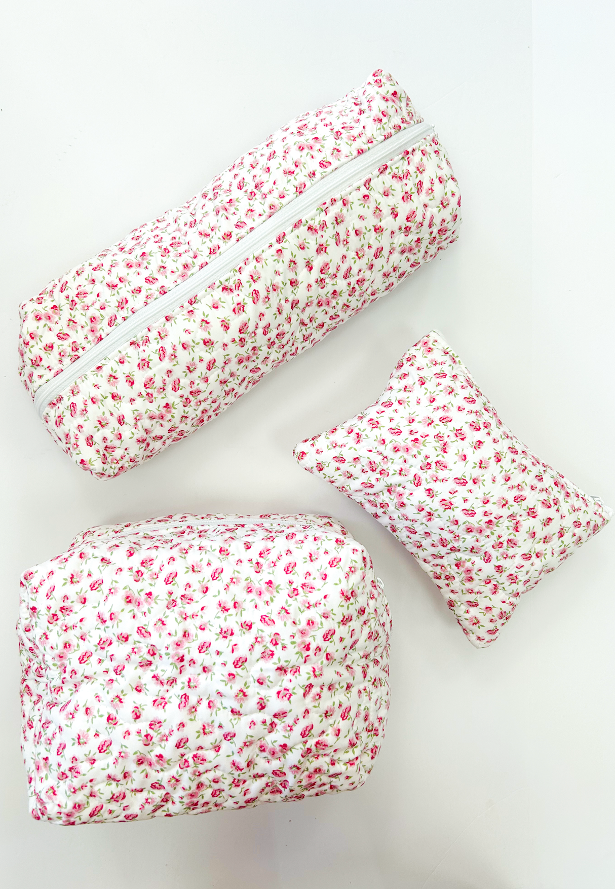 Tricia Pink Floral Hot Tools Quilted Bag