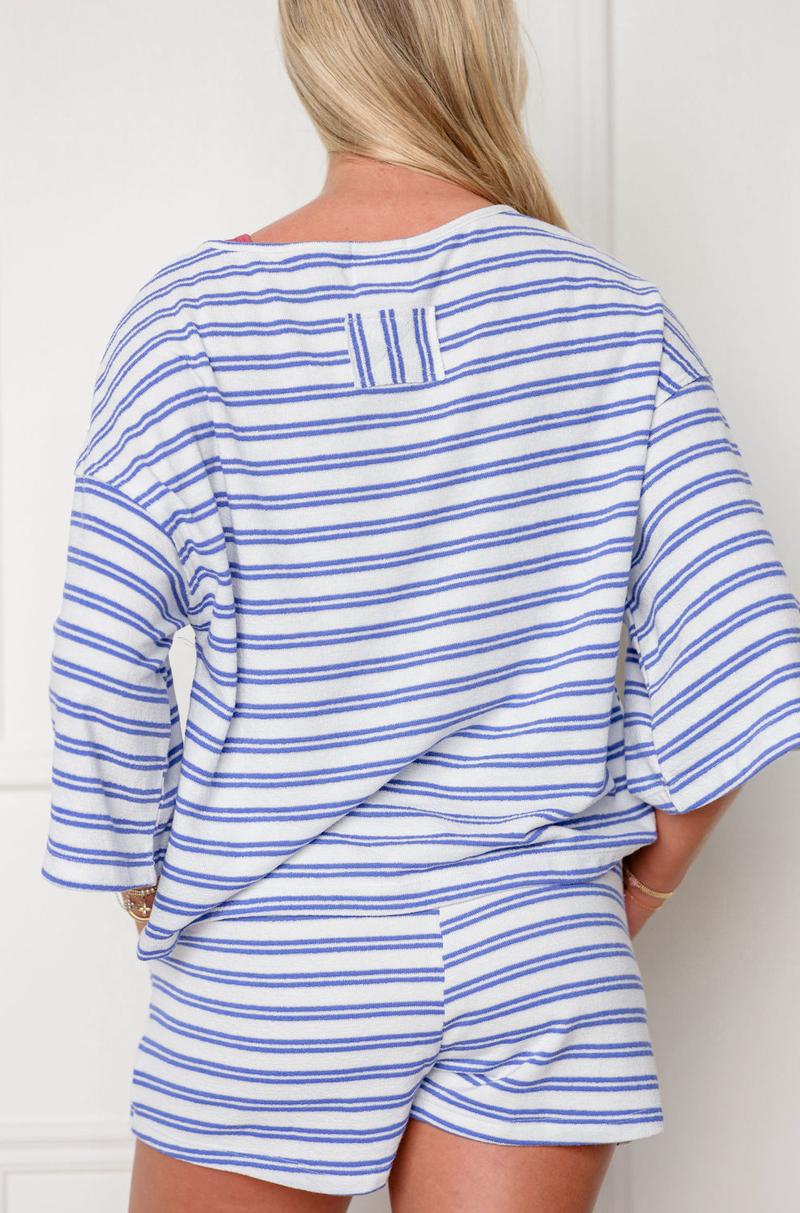 Lottie Stripe Top & Shorts Blue Set of 2