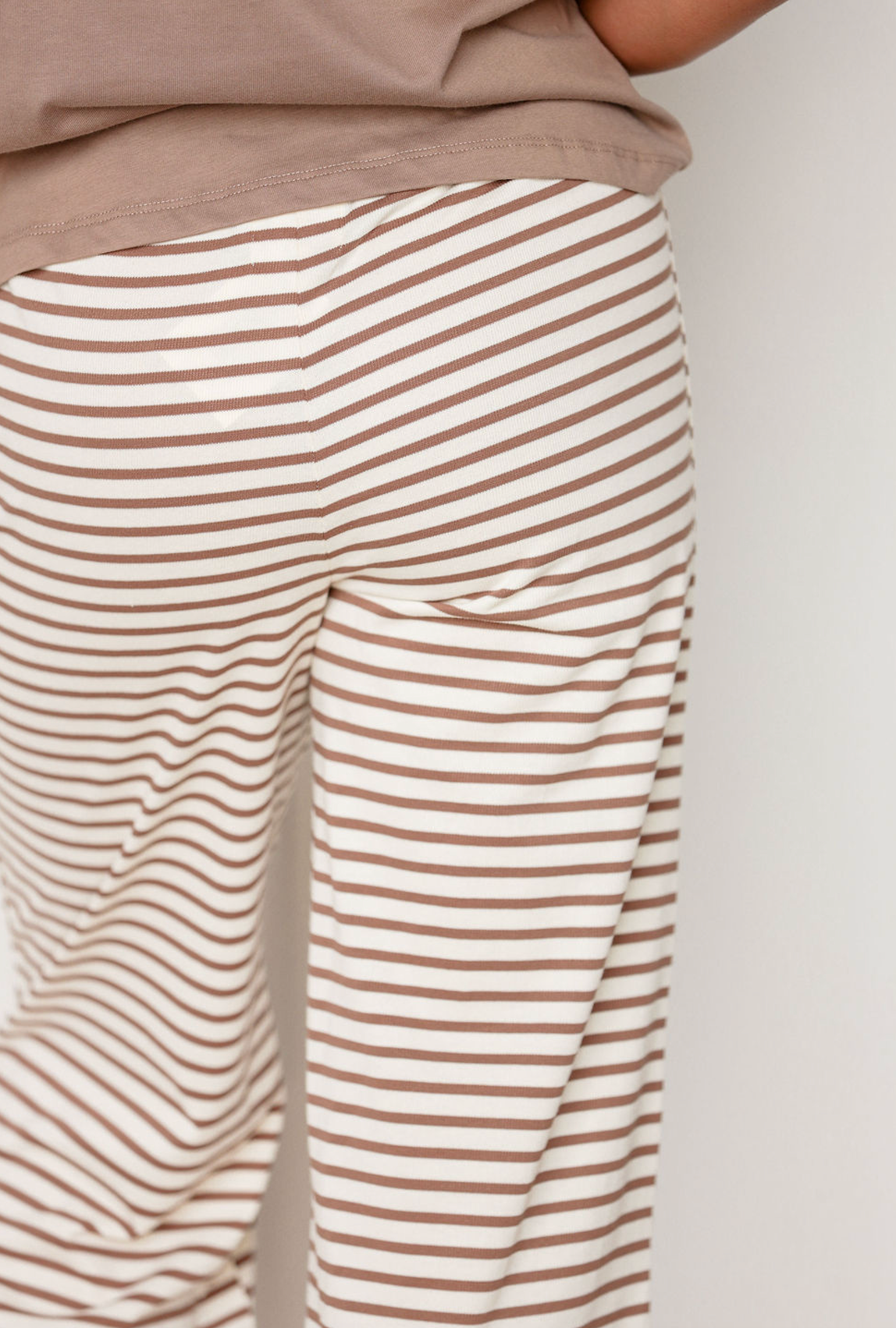 Striped Lounge Pants Taupe