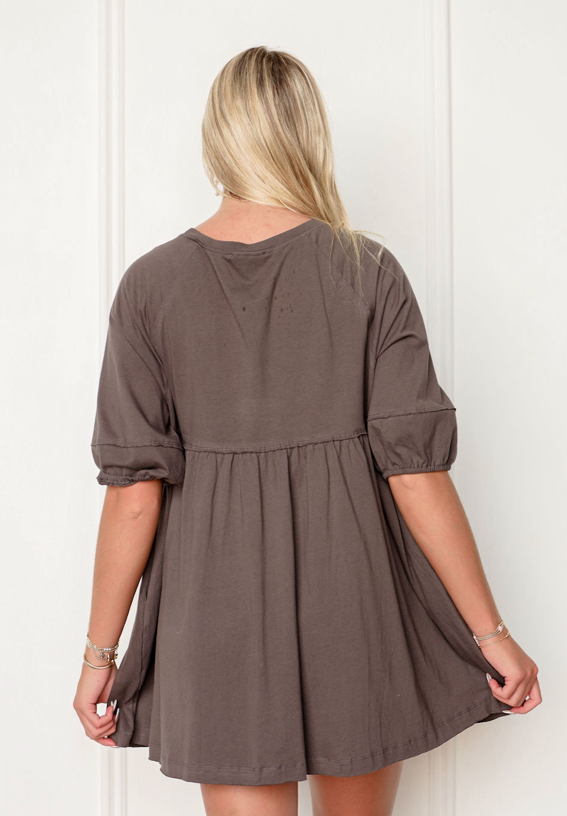 Abbey Charcoal Sweatshirt Dress