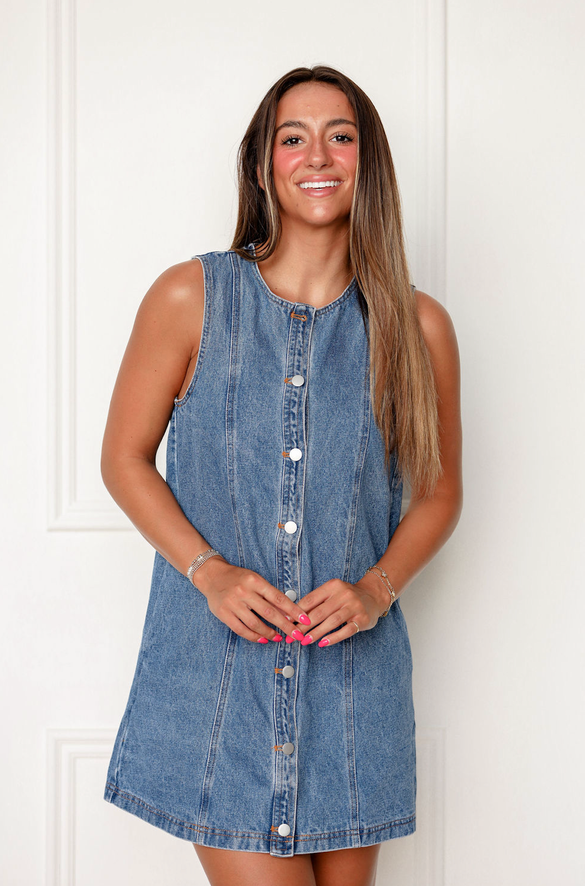 Button Down Denim Dress