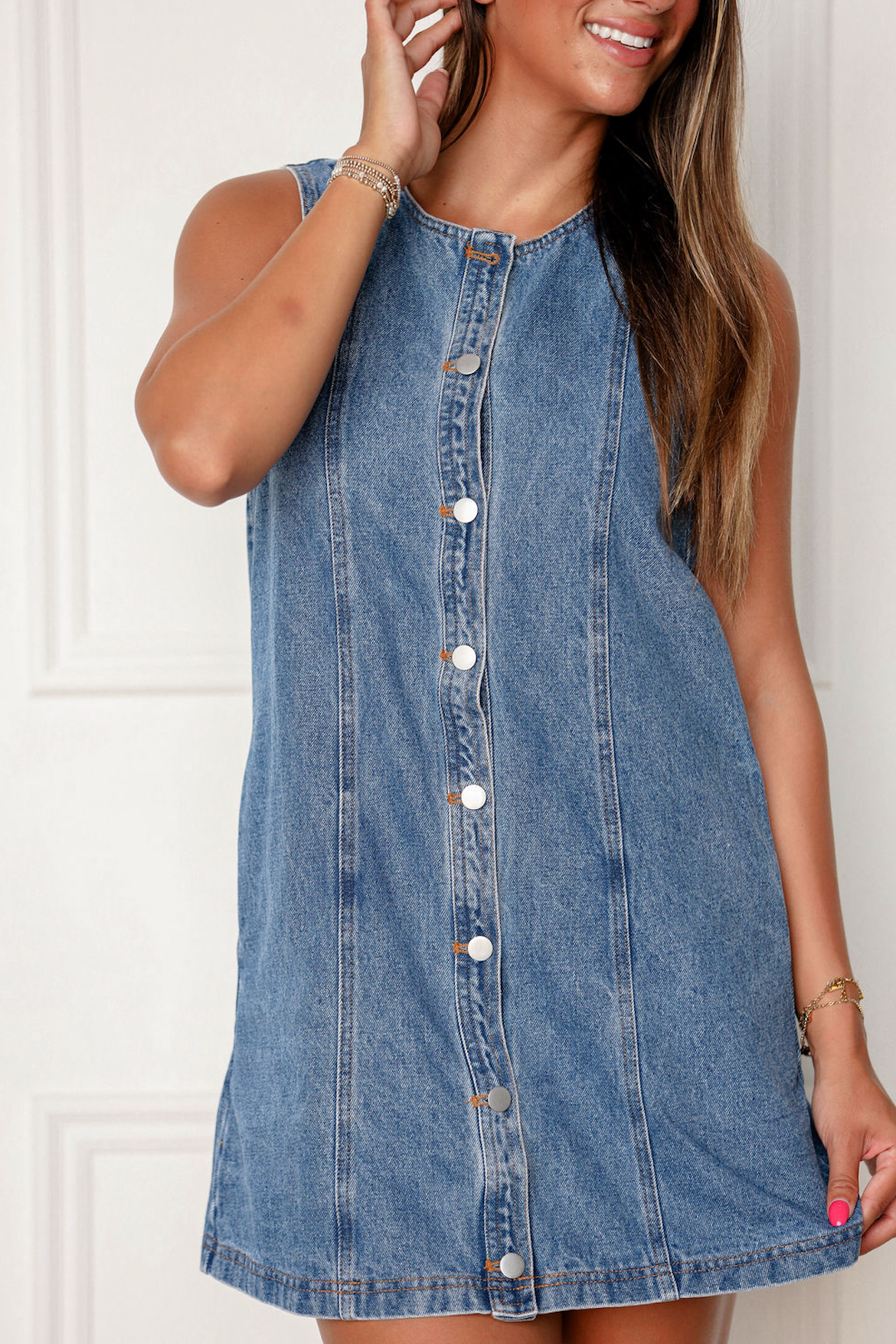 Button Down Denim Dress