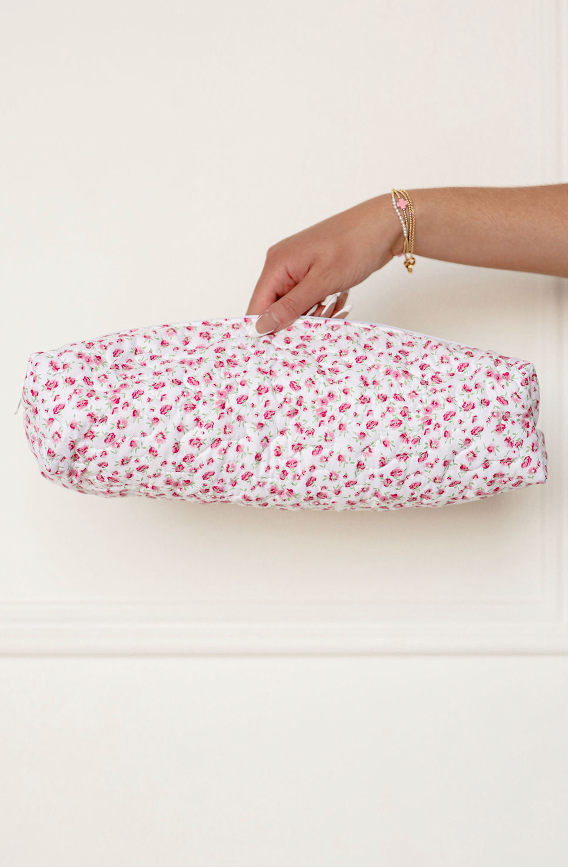 Tricia Pink Floral Hot Tools Quilted Bag
