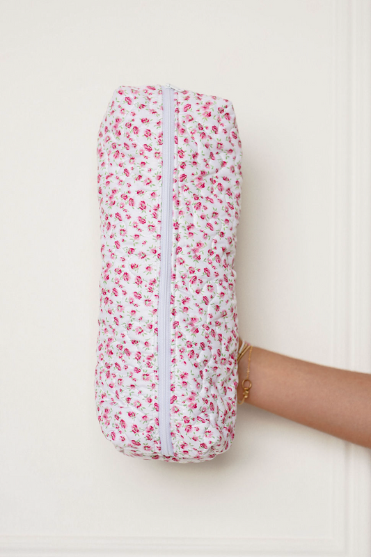 Tricia Pink Floral Hot Tools Quilted Bag