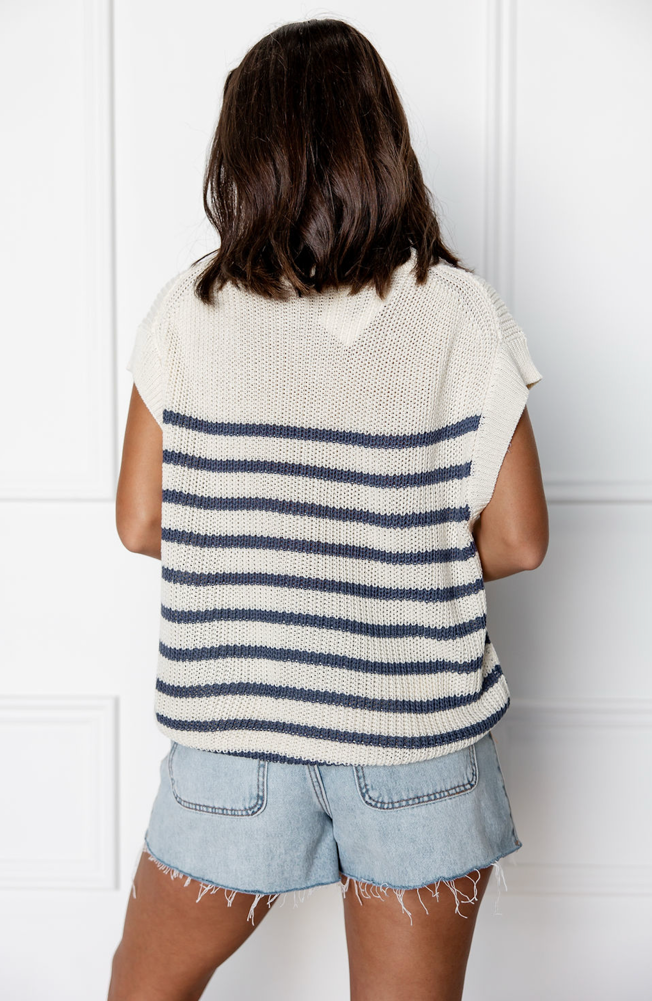 A-Line Denim Shorts Medium Wash