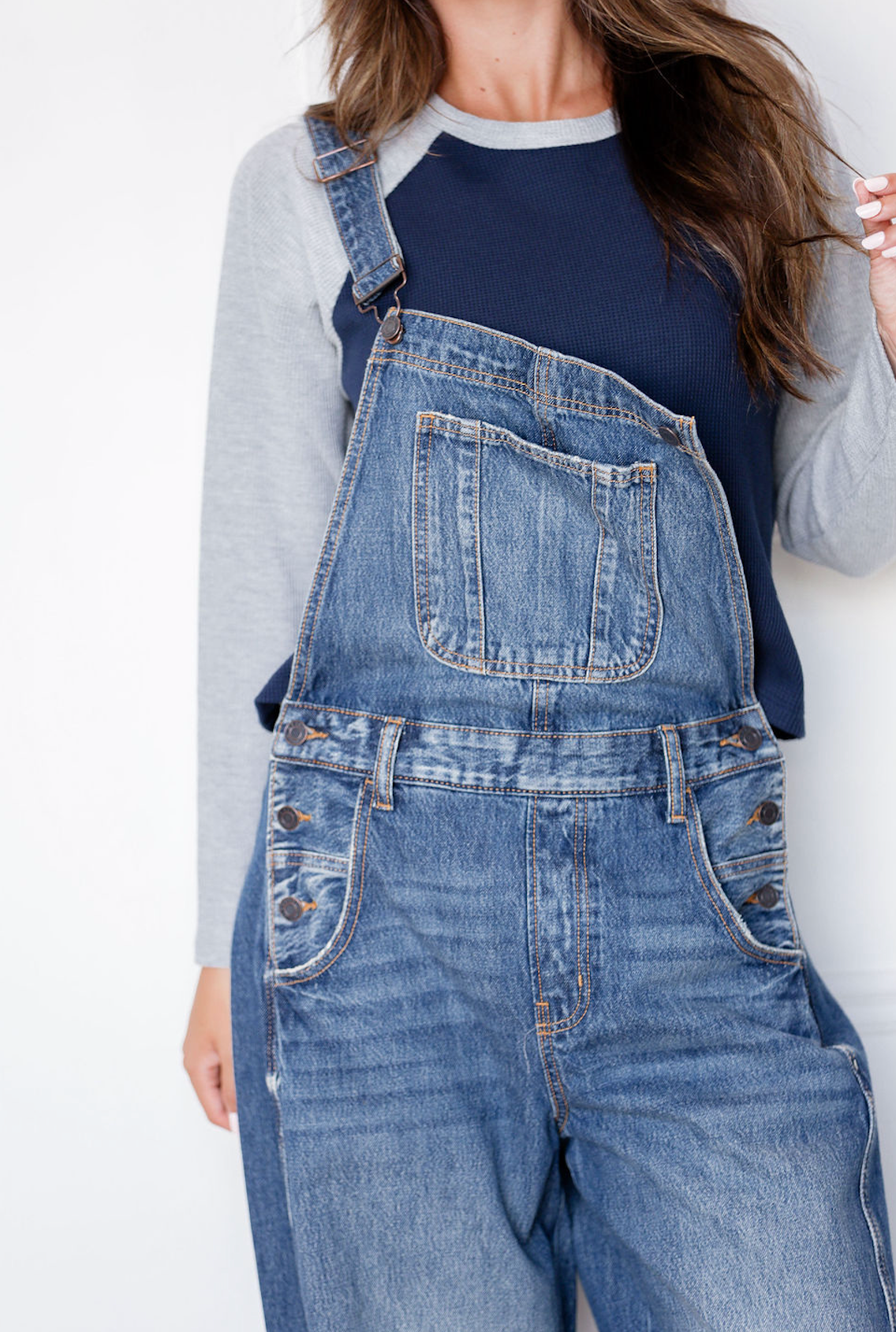 Denim Barrel Overalls