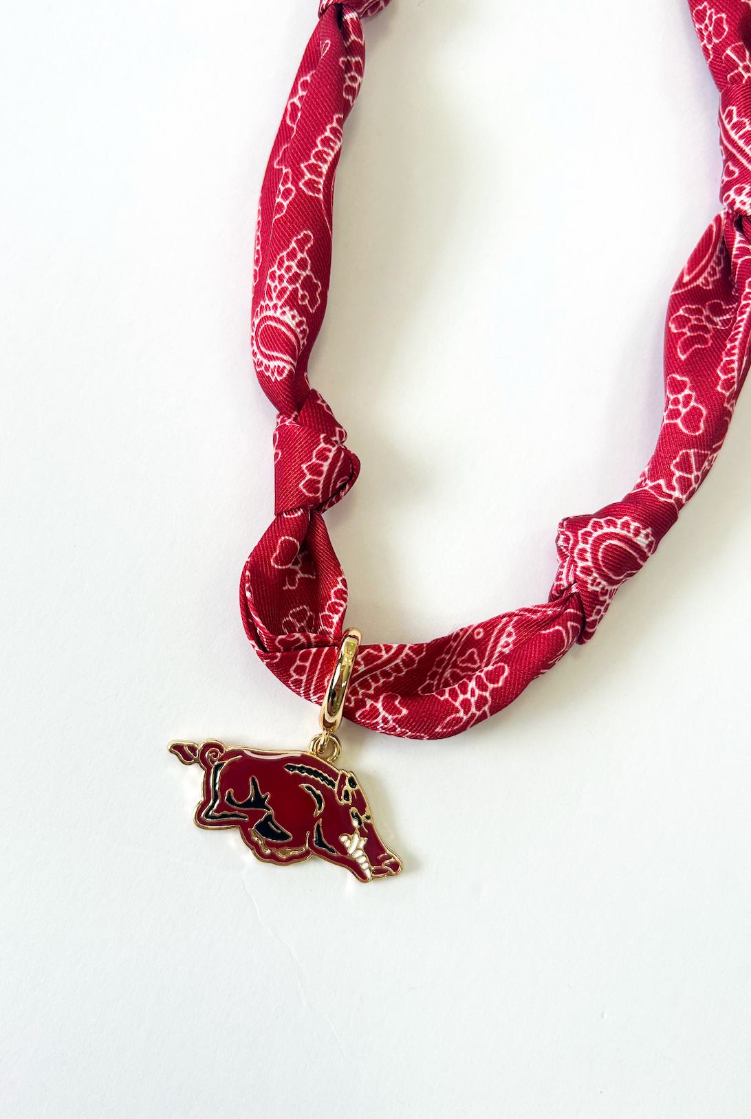 Razorbacks Bandana Scarf Necklace